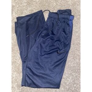 Nike Dri Fit Running Track Athletic Pant Men Size Medium Blue Gym Workout Swoosh
